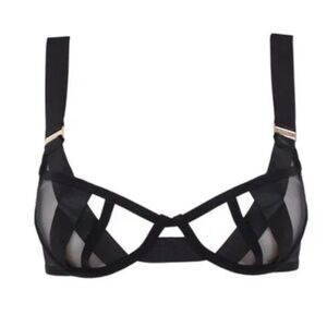 New! Bluebella Sawyer Black Strappy Mesh Bra 1815